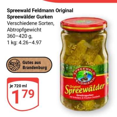 Spreewald Feldmann Original Spreewälder Gurken
