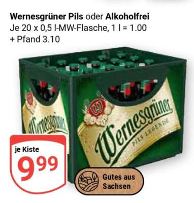 Wernesgrüner Pils oder Alkoholfrei