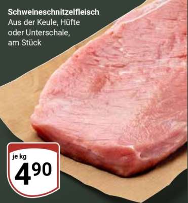 Schweineschnitzelfleisch