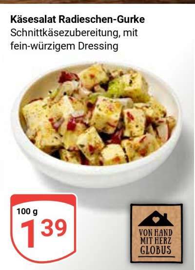 Käsesalat Radieschen-Gurke