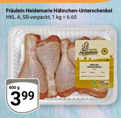 Fräulein Heidemarie Hähnchen-Unterschenkel