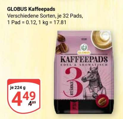 GLOBUS Kaffeepads