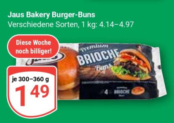 Jaus Bakery Burger Buns