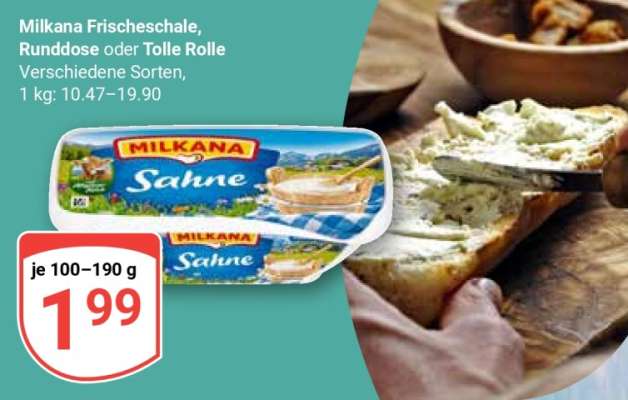 Milkana Frischeschale, Runddose oder Tolle Rolle