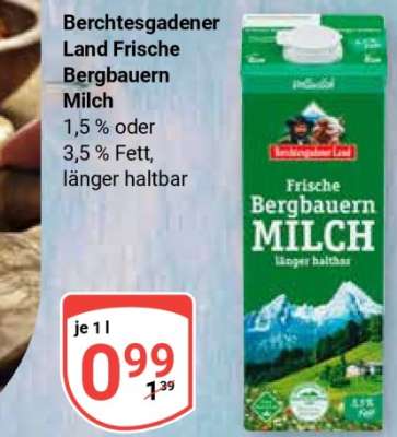 Berchtesgadener Land Frische Bergbauern-Milch