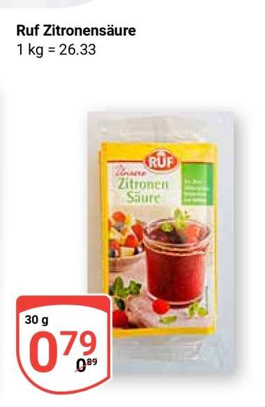 Ruf Zitronensäure