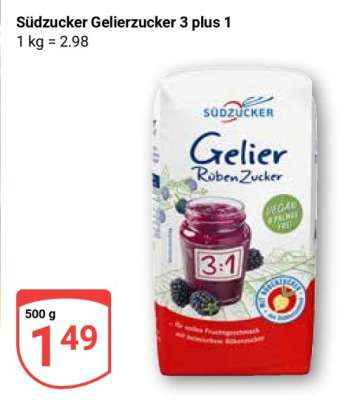 Südzucker Gelierzucker 3 plus 1