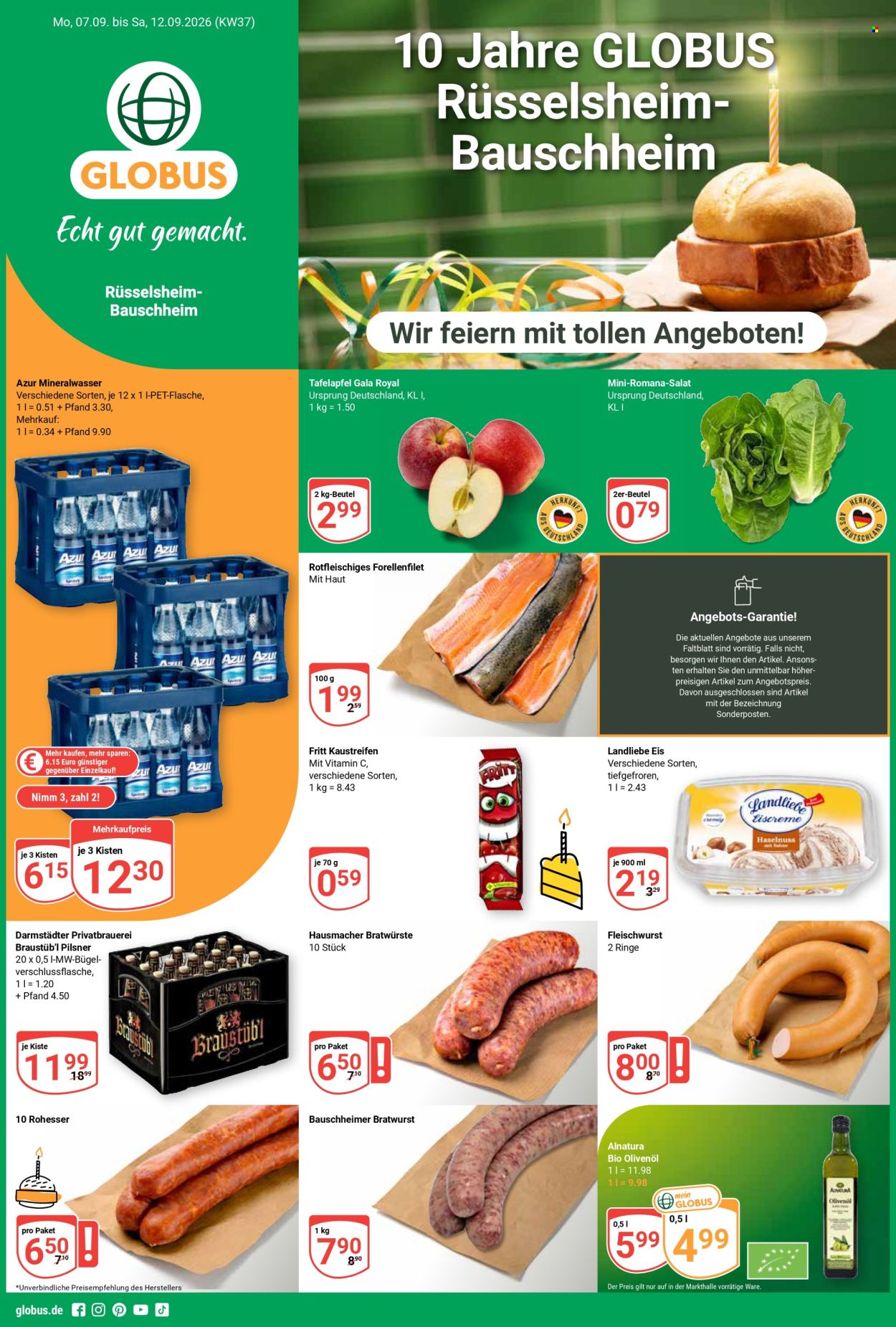 Globus Prospekte  - 7.09.2026 - 12.09.2026. Seite 1