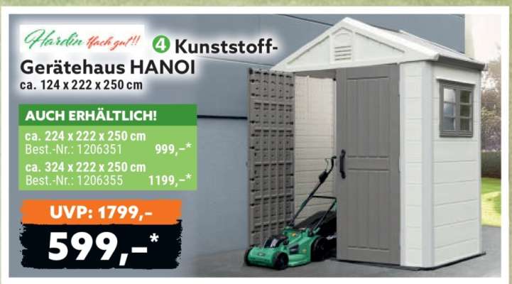 Kunststoff-Gerätehaus HANOI
