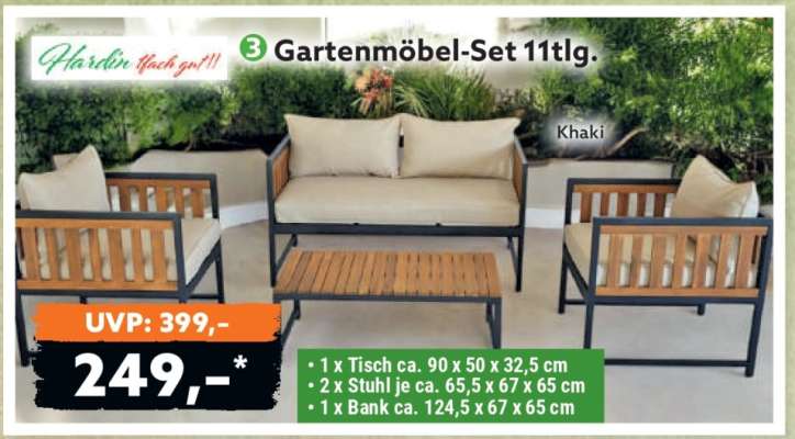 Gartenmöbel-Set 11tlg.