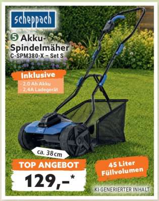 Akku-Spindelmäher C-SPM380-X - Set S