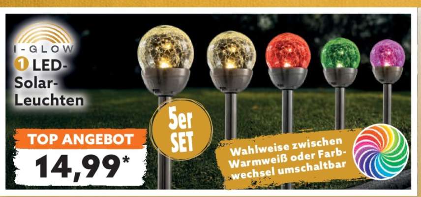 I-GLOW 1 LED-Solar-Leuchten