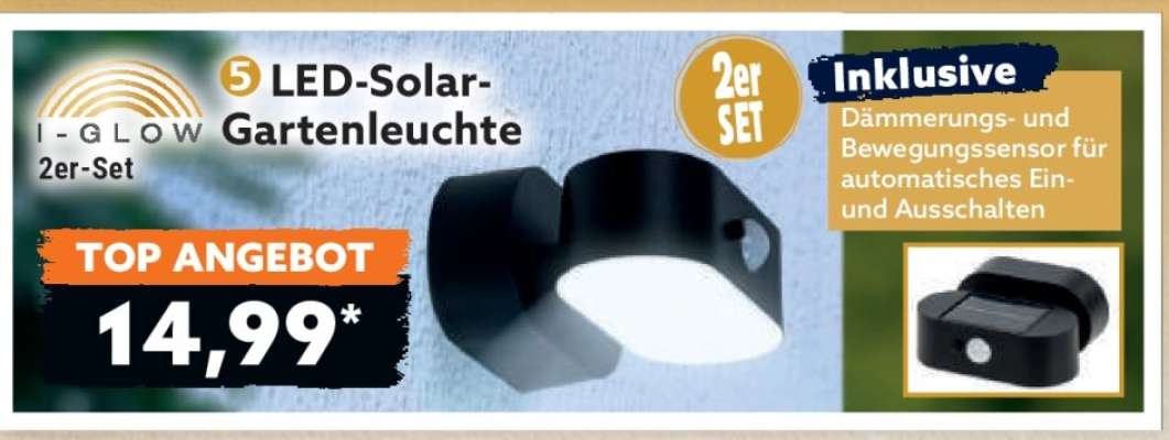 5 LED-Solar-Gartenleuchte