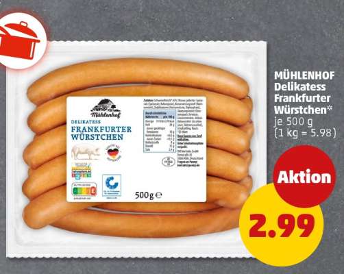 MÜHLENHOF Delikatess Frankfurter Würstchen