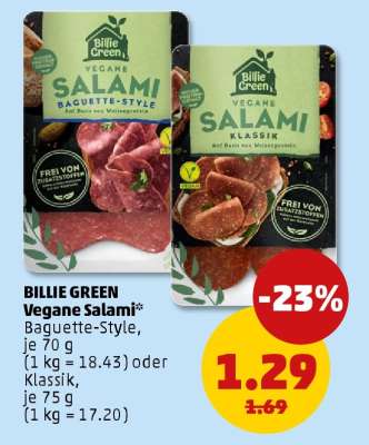 Billie Green Vegane Salami*