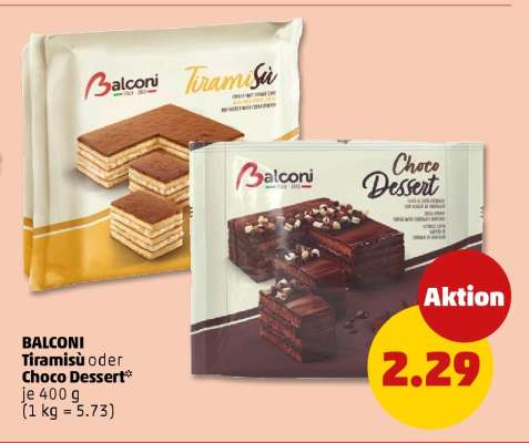 BALCONI Tiramisù oder Choco Dessert