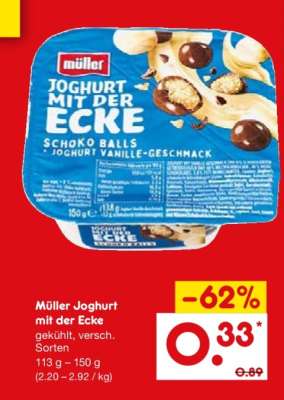 MÜLLER Joghurt mit der Ecke