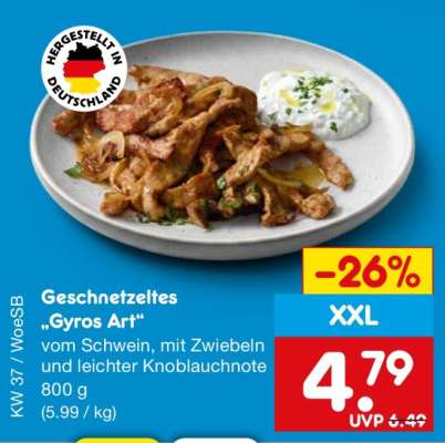 Geschnetzeltes „Gyros Art“