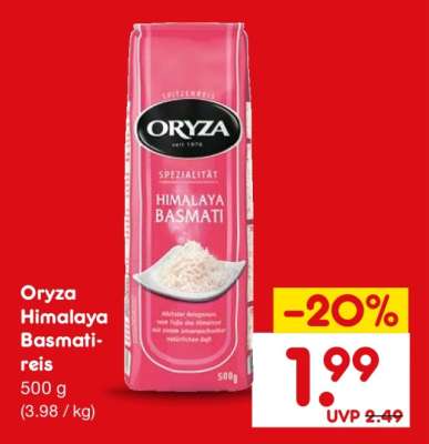 Oryza Himalaya Basmati-reis
