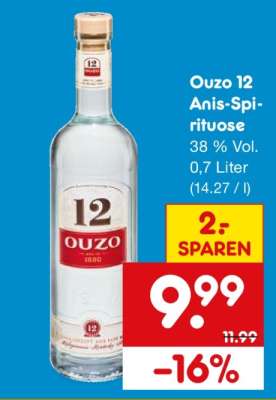 Ouzo 12 Anis-Spirituose