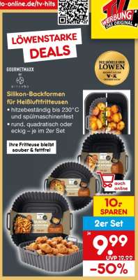 Silikon-Backformen für Heißluftfritteusen
