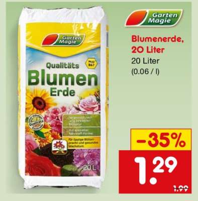 Blumenerde, 20 Liter