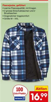Fleecejacke, gefüttert