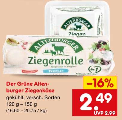 DER GRÜNE ALTENBURGER Ziegenkäse