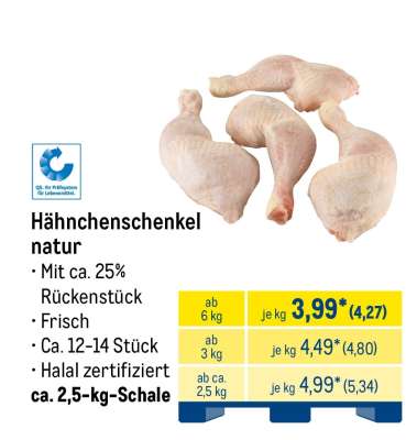 Hähnchenschenkel natur