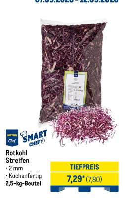 Rotkohl Streifen
