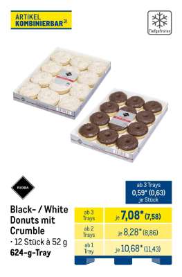 Black- / White Donuts mit Crumble