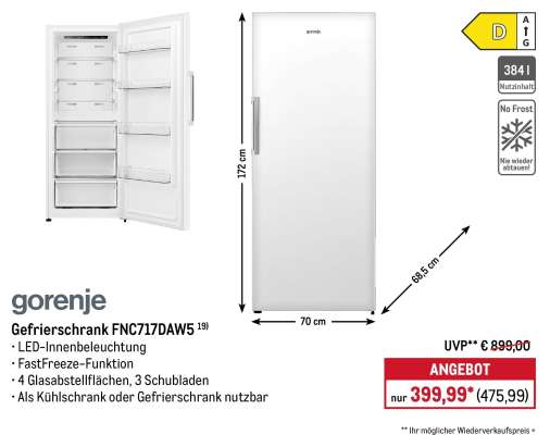 Gefrierschrank FNC717DAW5