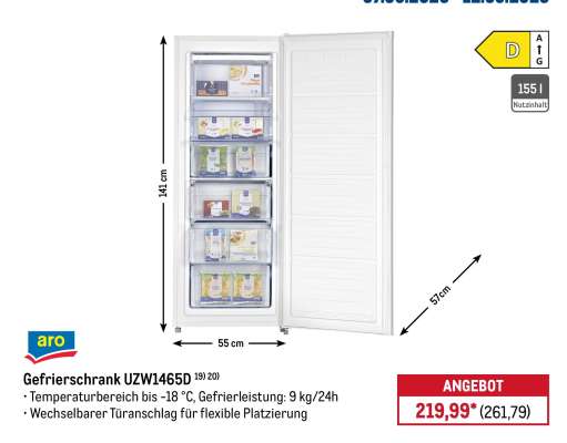 Gefrierschrank UZW1465D