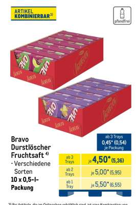 Bravo Durstlöscher Fruchtsaft