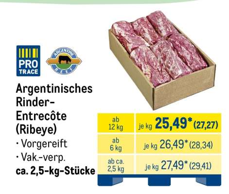 Argentinisches Rinder-Entrecôte (Ribeye)