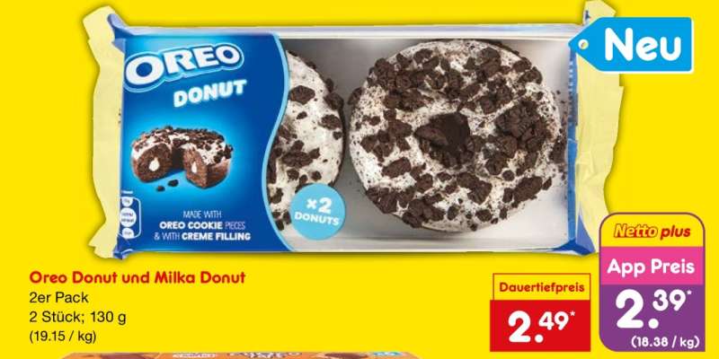 Oreo Donut und Milka Donut