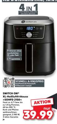 SWITCH ON® XL-Heißluftfritteuse »SOHFD 2150«