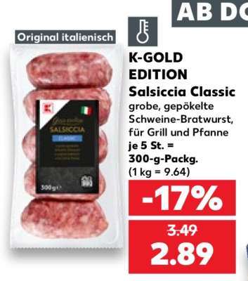 K-GOLD EDITION Salsiccia Classic