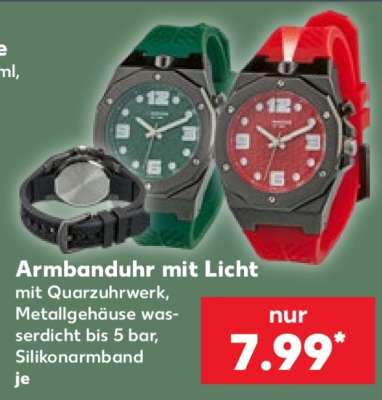 Armbanduhr mit Licht