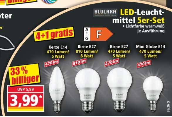 LED-Leuchtmittel 5er-Set
