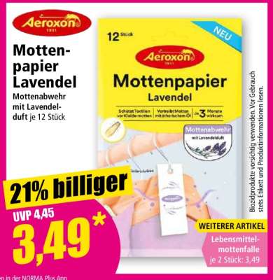 Mottenpapier Lavendel