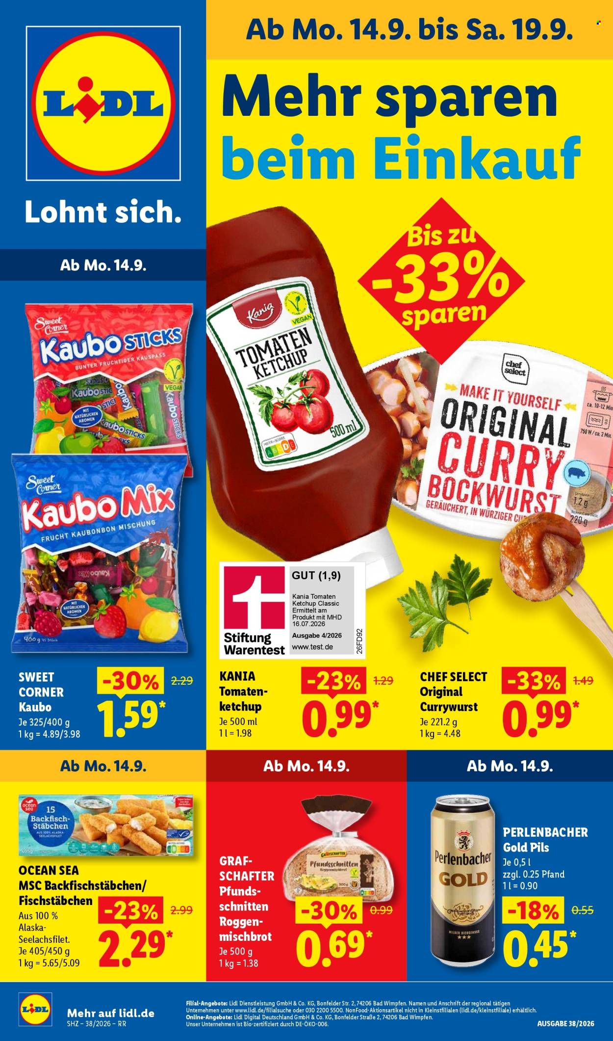 Lidl Prospekte  - 14.09.2026 - 19.09.2026. Seite 1