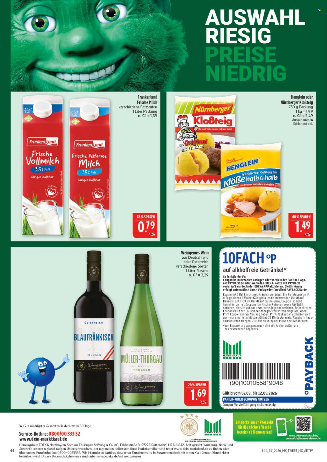 Marktkauf Prospekte  - 7.09.2026 - 12.09.2026. Seite 44