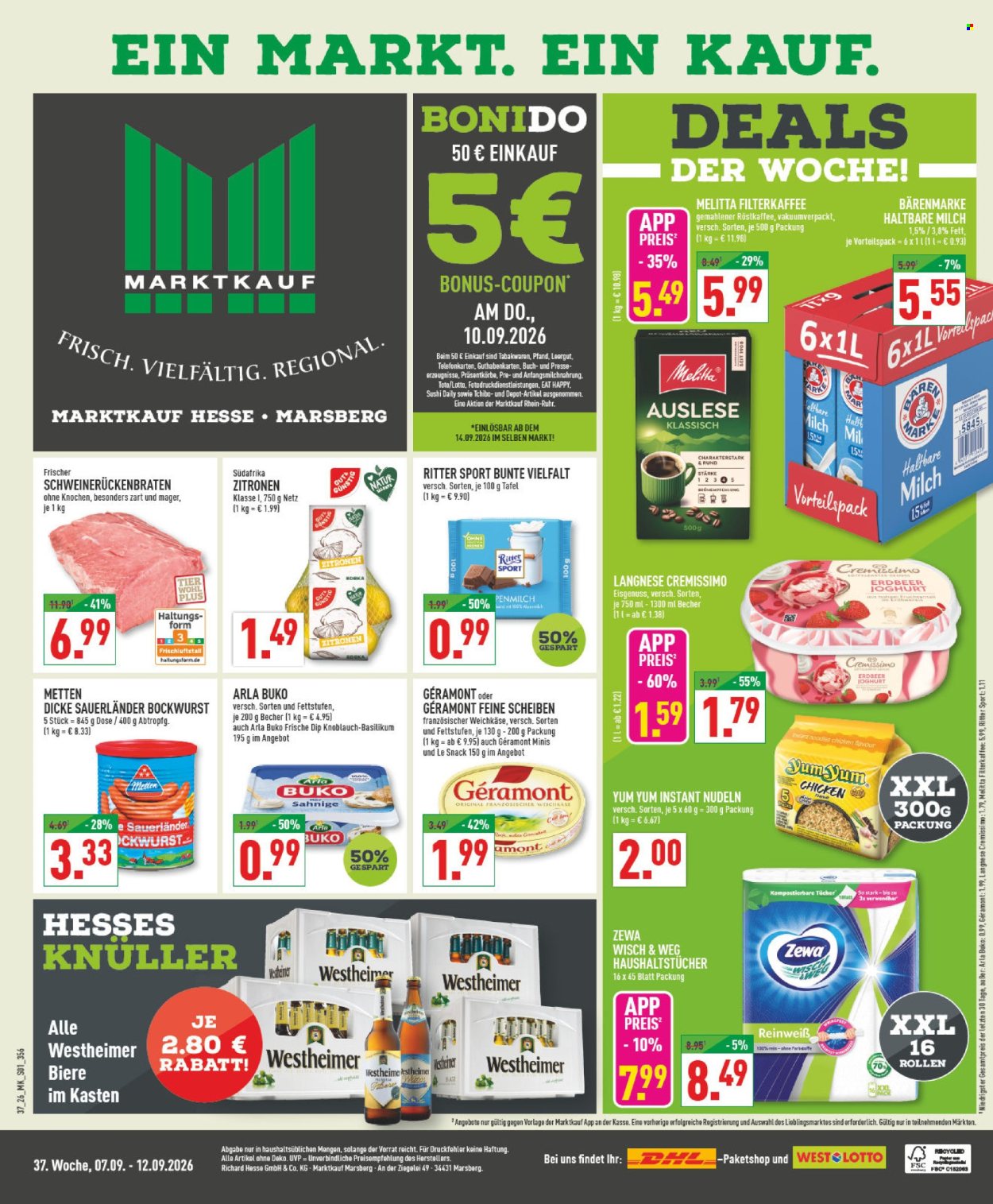 Marktkauf Prospekte  - 7.09.2026 - 12.09.2026. Seite 1