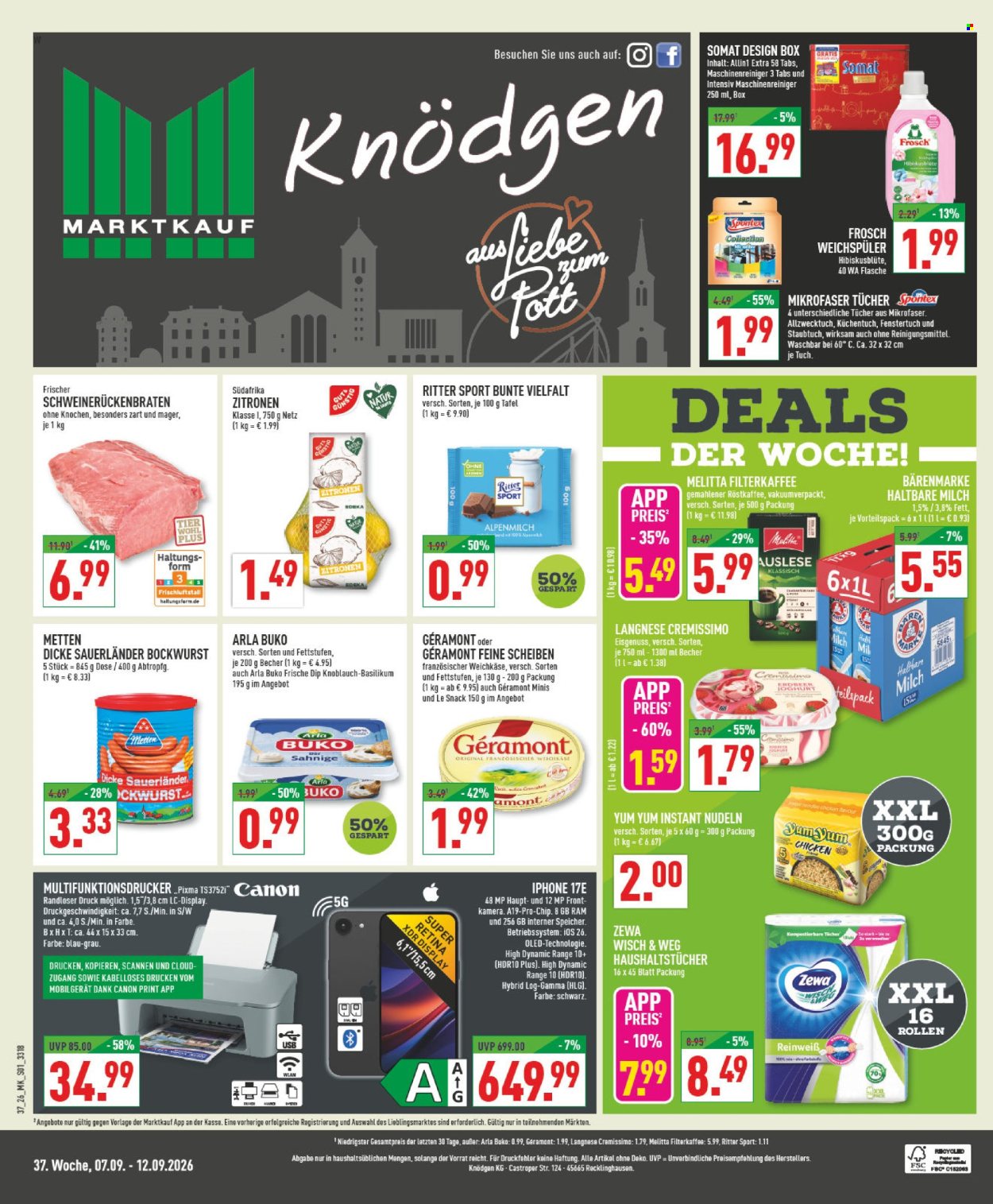 Marktkauf Prospekte  - 7.09.2026 - 12.09.2026. Seite 1