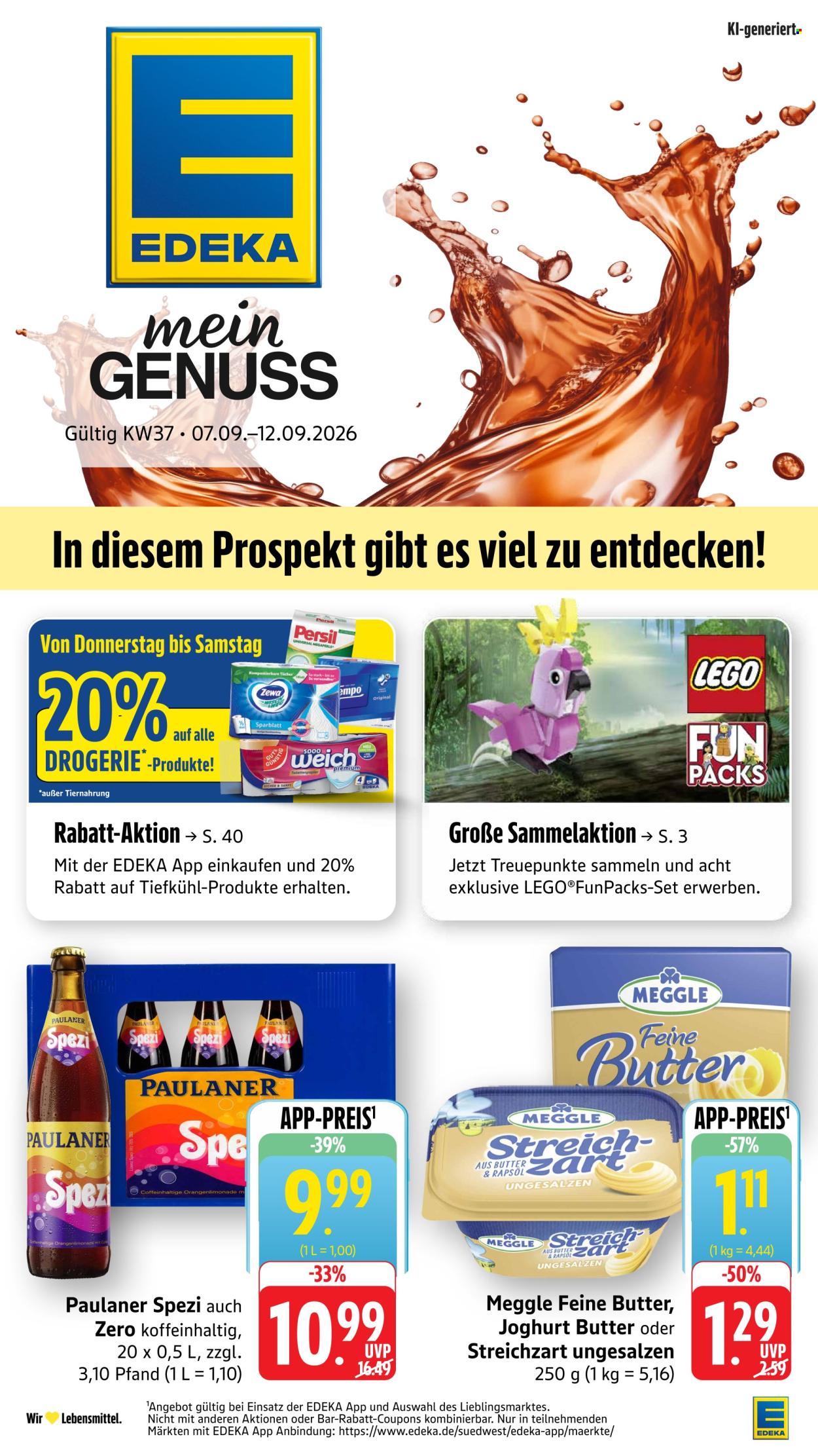 E center Prospekte  - 7.09.2026 - 12.09.2026. Seite 1