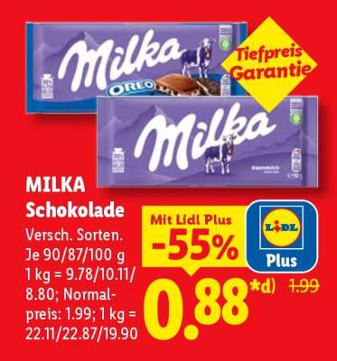 MILKA Schokolade