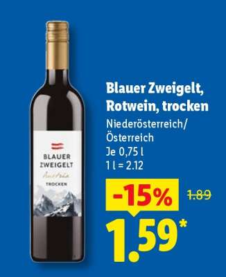Blauer Zweigelt, Rotwein, trocken