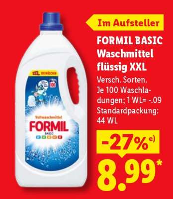 Formil Basic Waschmittel flüssig XXL