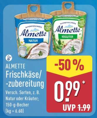 Almette Frischkäse/-Zubereitung